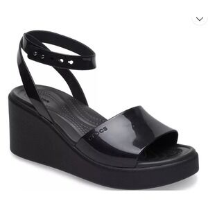 Crocs Women's Black Wedge Sandals
